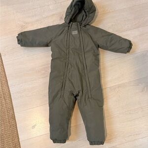 Kids Olive Green Puffer Jacket